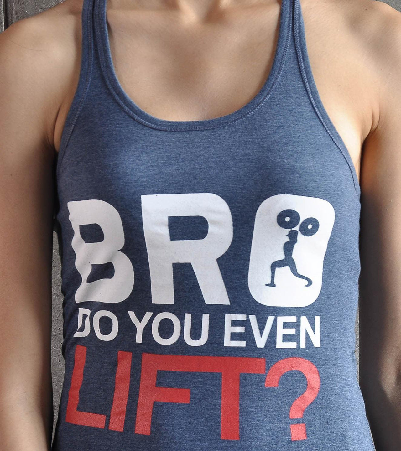 Women's Bro Graphic Tank top (Navy) - wodarmour