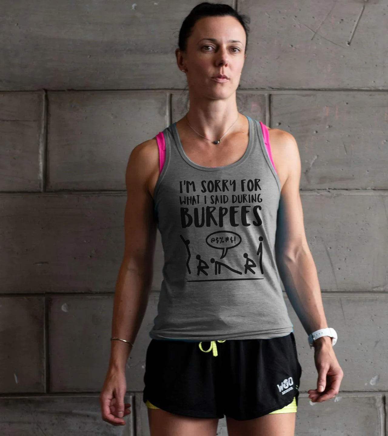 Women's burpees Tank top (grey) - wodarmour