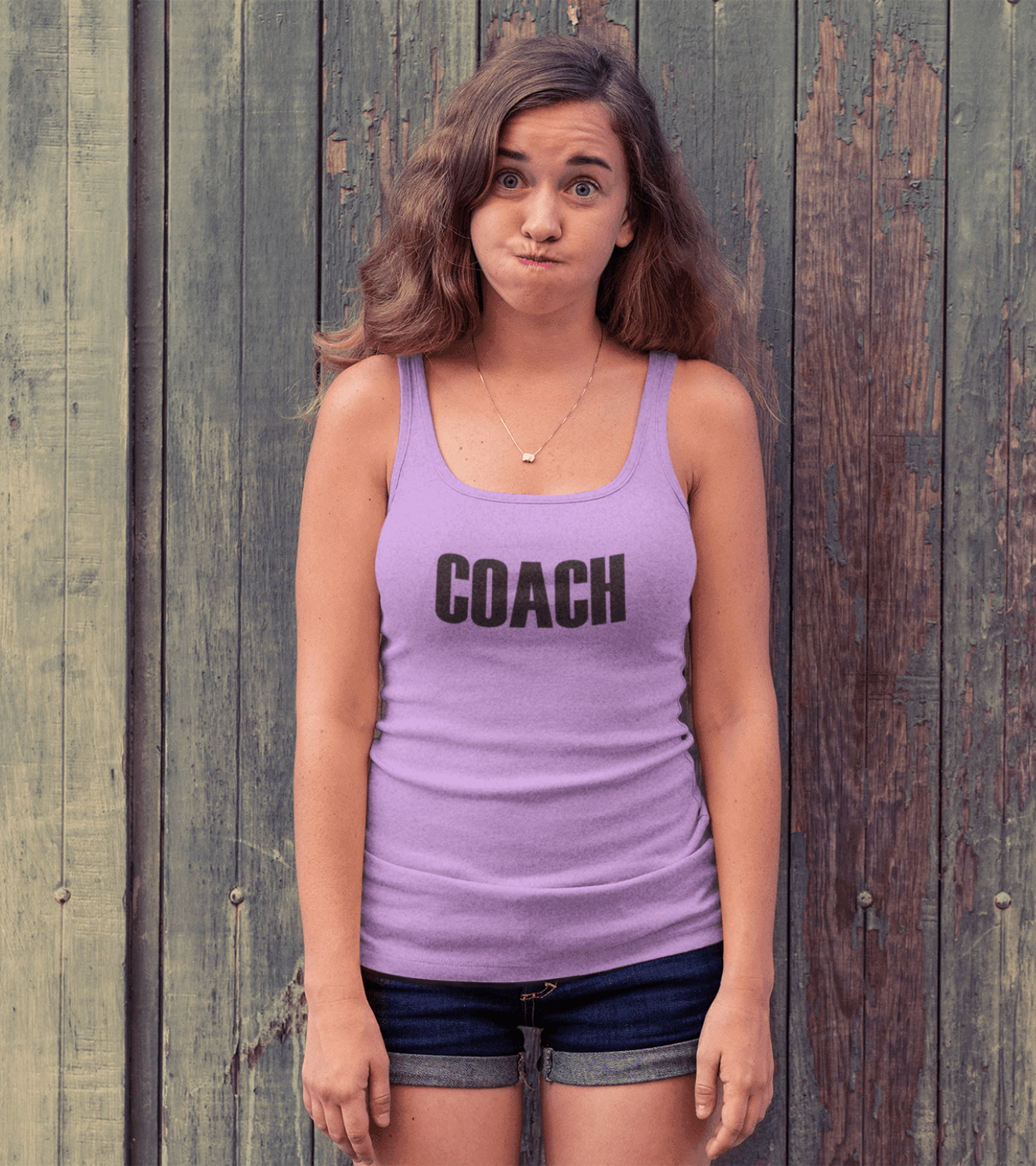 Women's COACH Tank Top (Lavender) - wodarmour