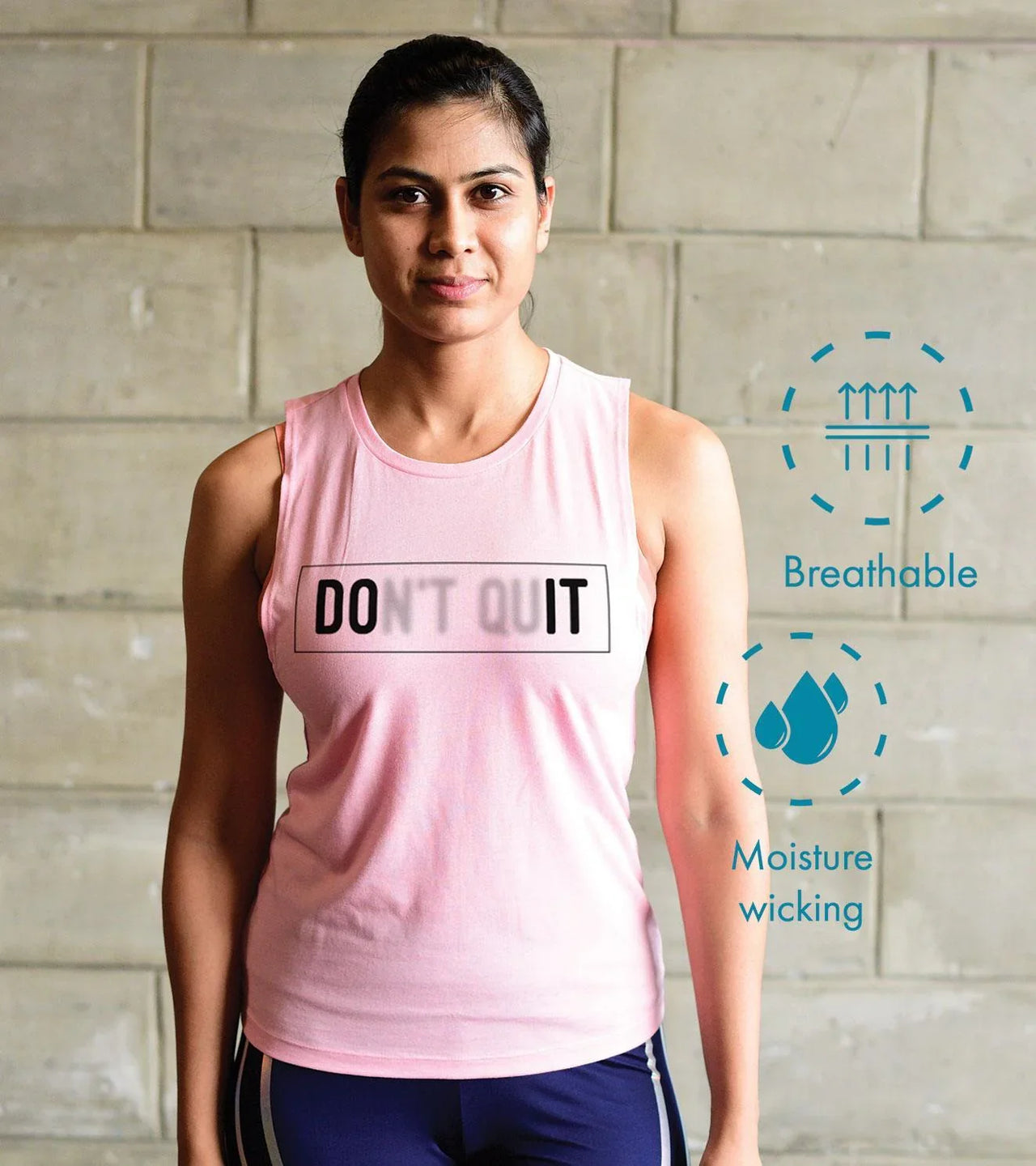 Women's Don't Quit Muscle Tank - wodarmour
