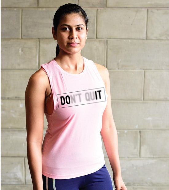 Women's Don't Quit Muscle Tank - wodarmour