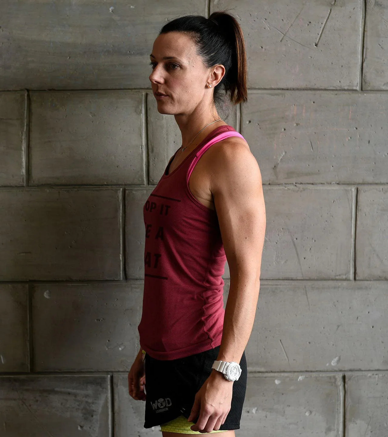 Women's Drop it like a Squat Tank top (Brick red) - wodarmour