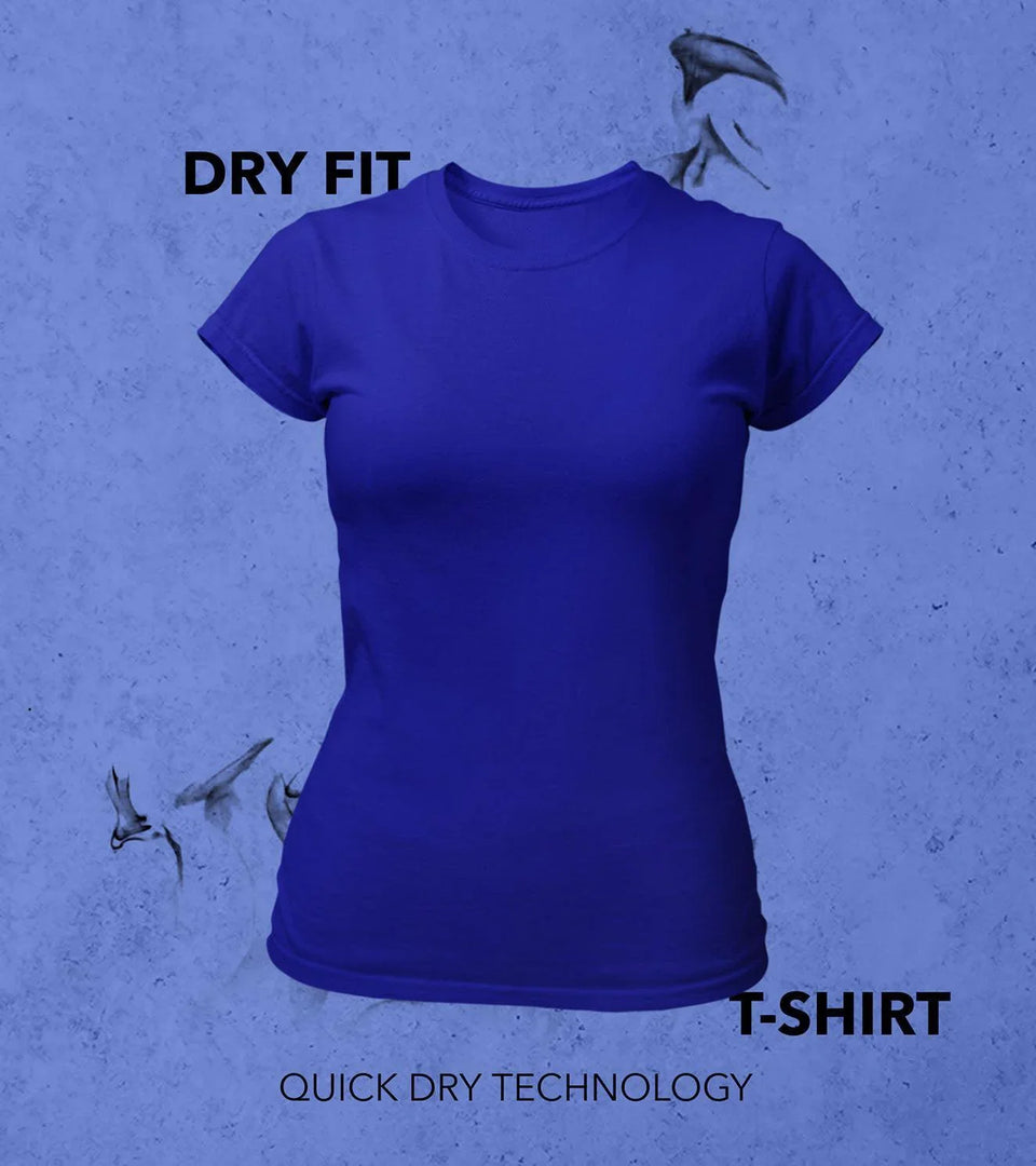 Women's Blue Dry Fit T-shirt