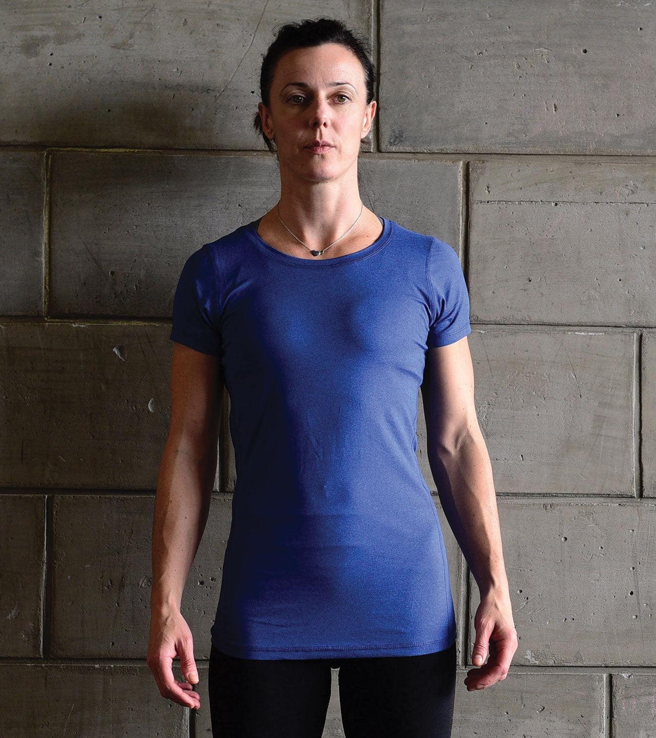 Women's Dry Fit T-shirt (Blue) - wodarmour