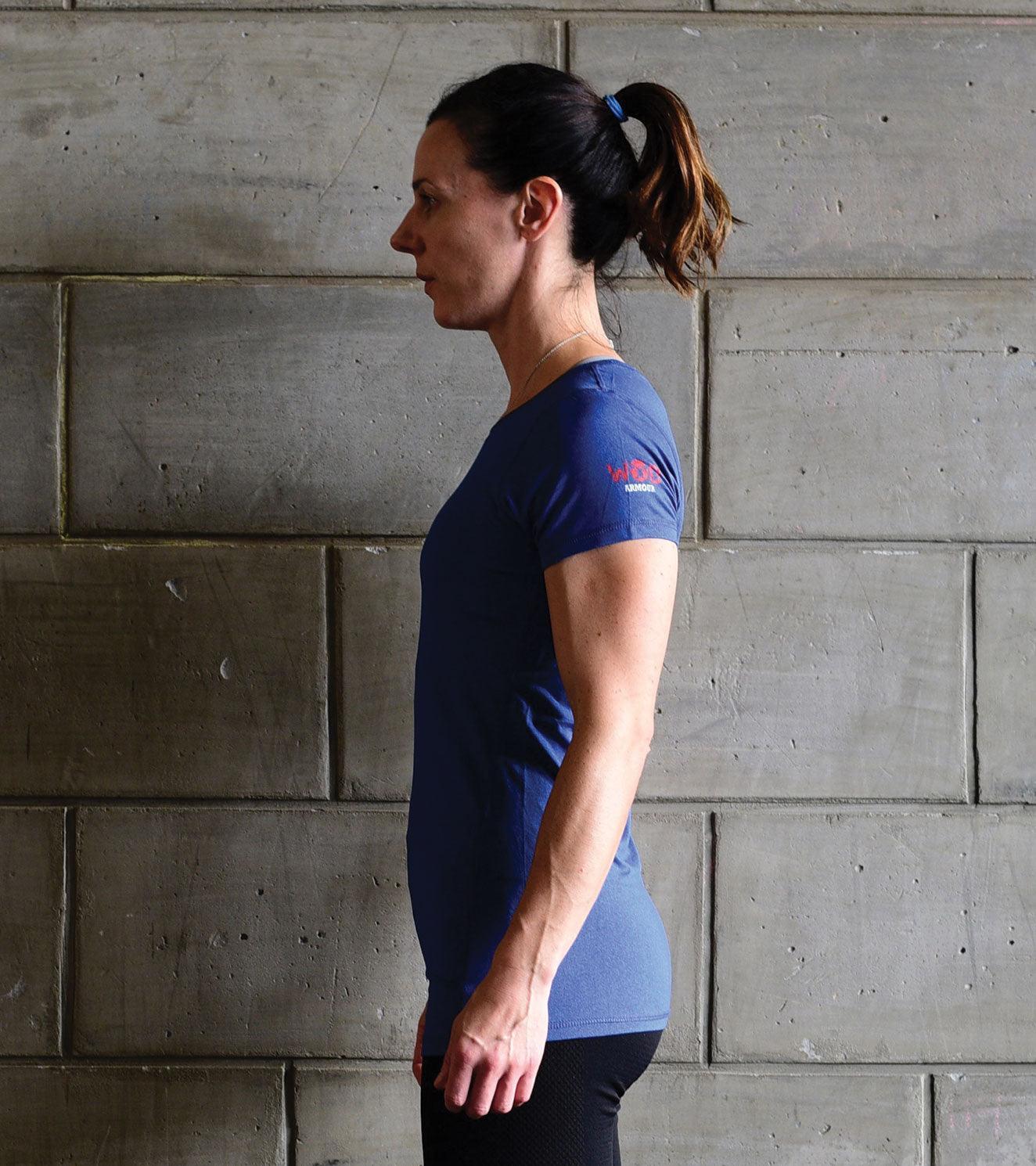 Women's Dry Fit T-shirt (Blue) - wodarmour
