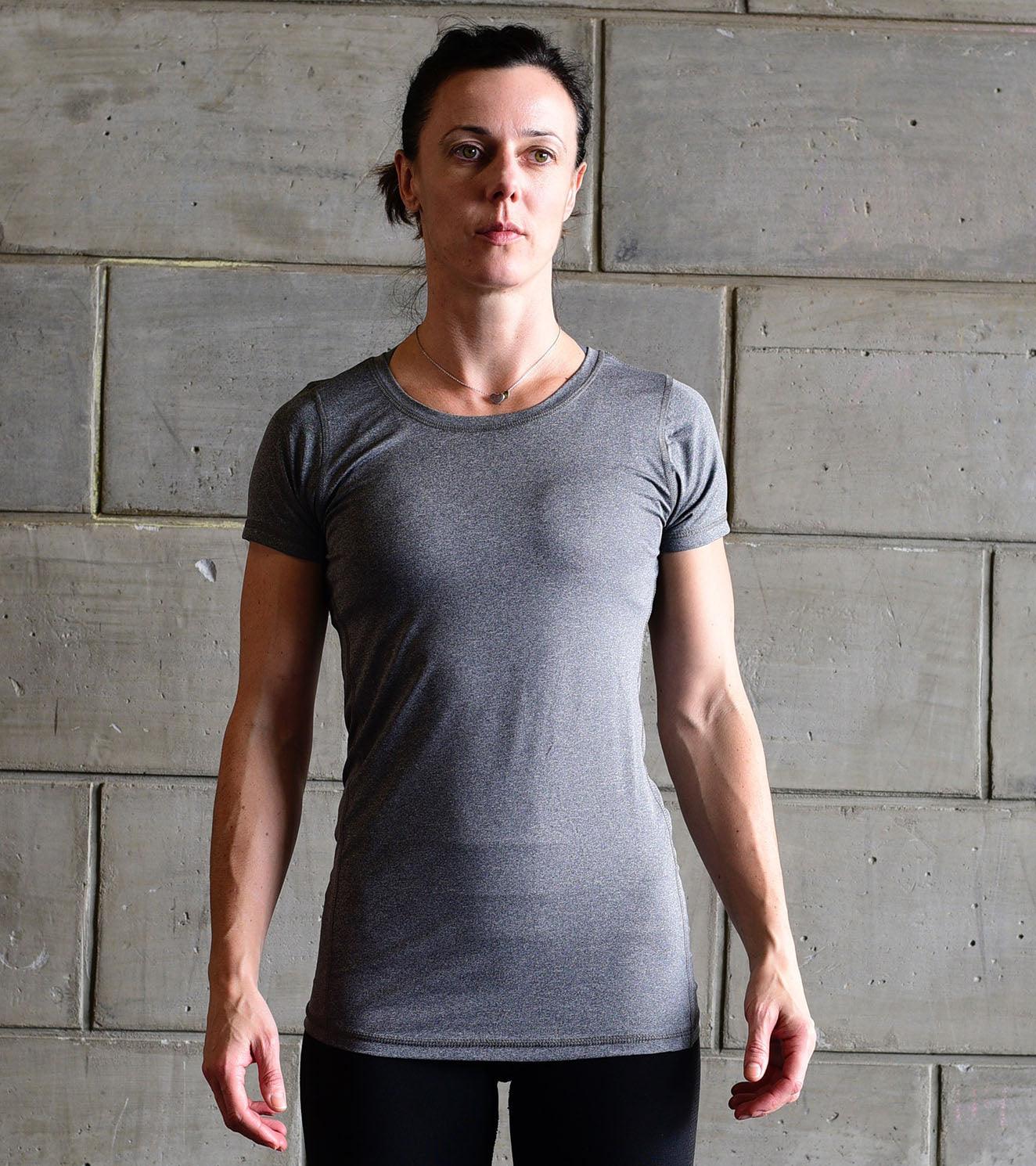 Women's Dry Fit T-shirt (Grey) - wodarmour