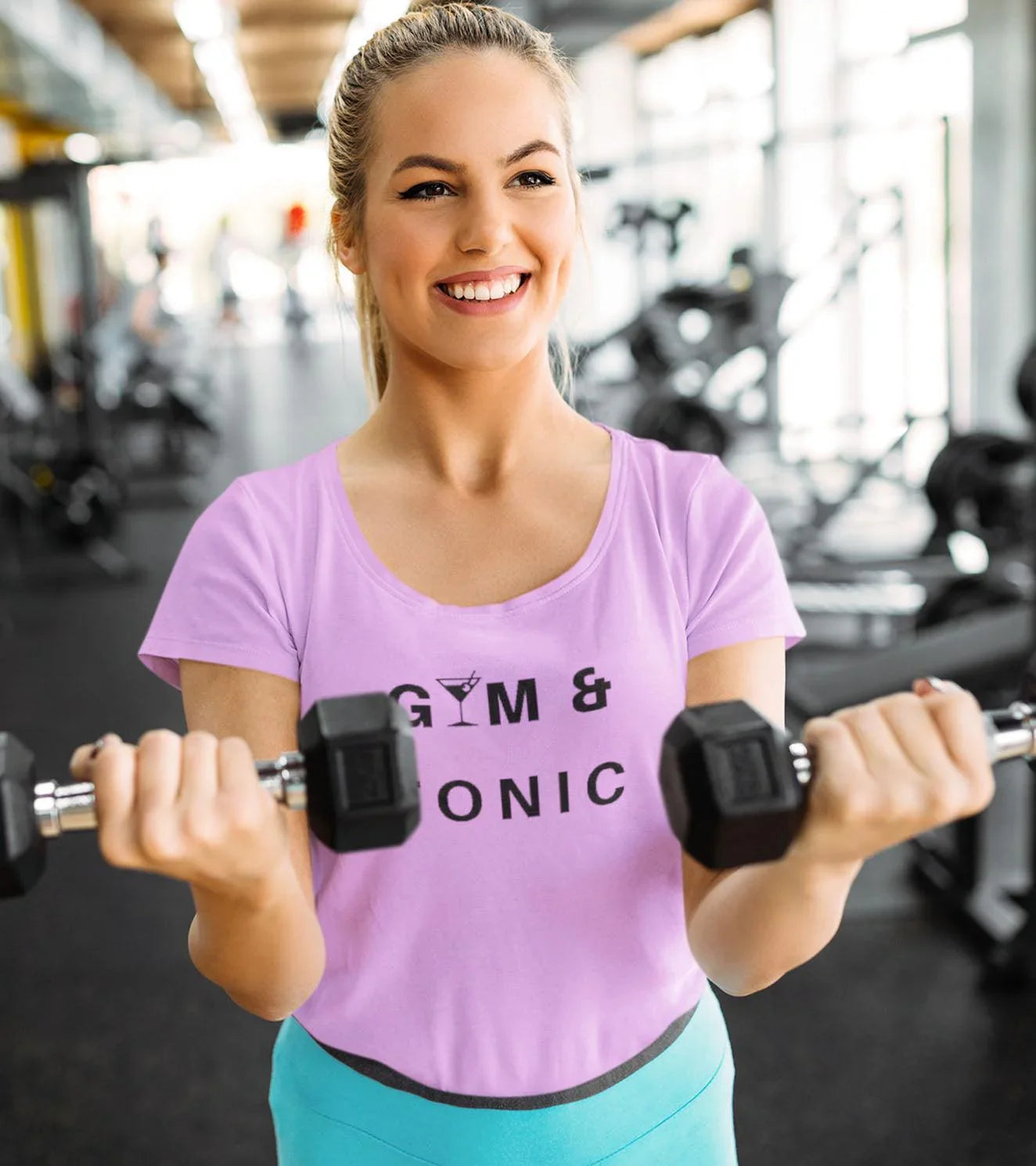 Women's Pink Gym Tonic T-shirt