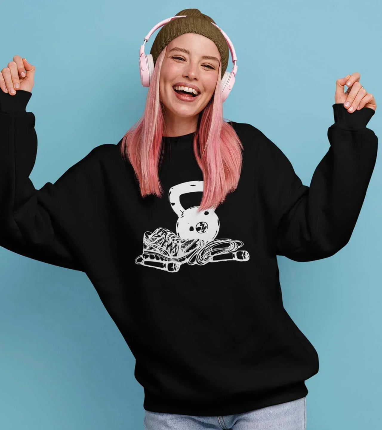 Women's Gym Drop Shoulder Sweatshirt - wodarmour