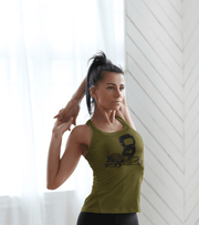 Women's Gym Tank Top (Olive) - wodarmour