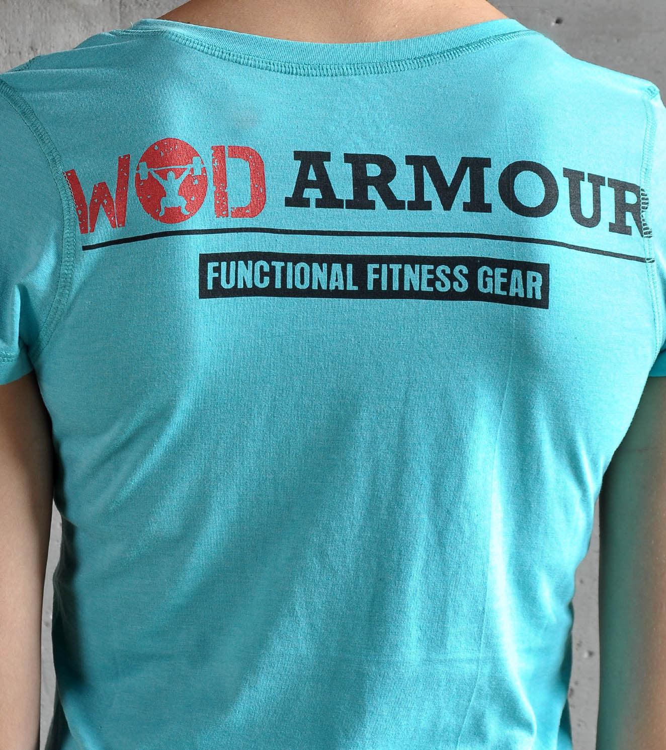 Women's Handstand  T-shirt (Aqua) - wodarmour