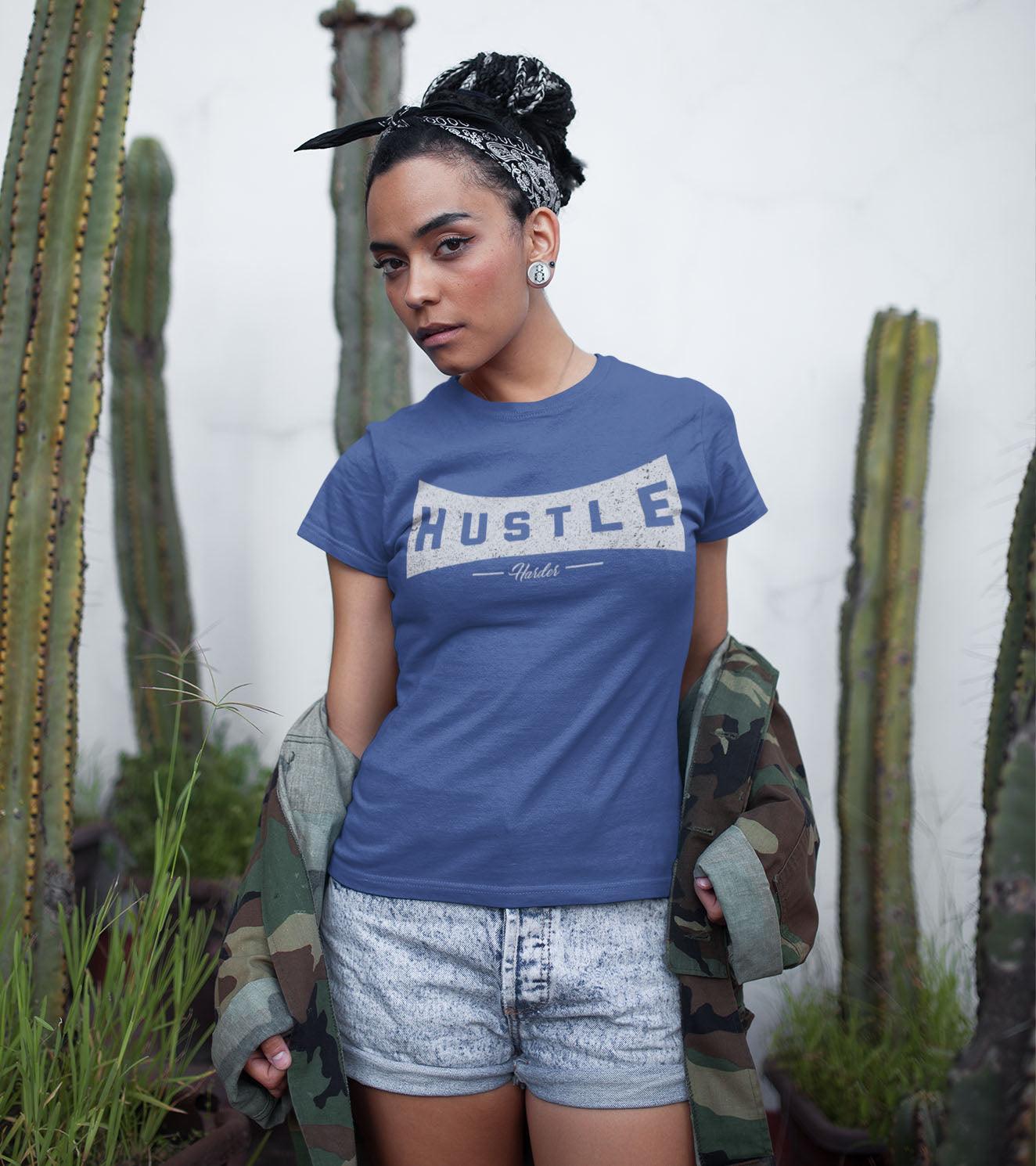 Women's Hustle harder T-shirt (Old Navy) - wodarmour