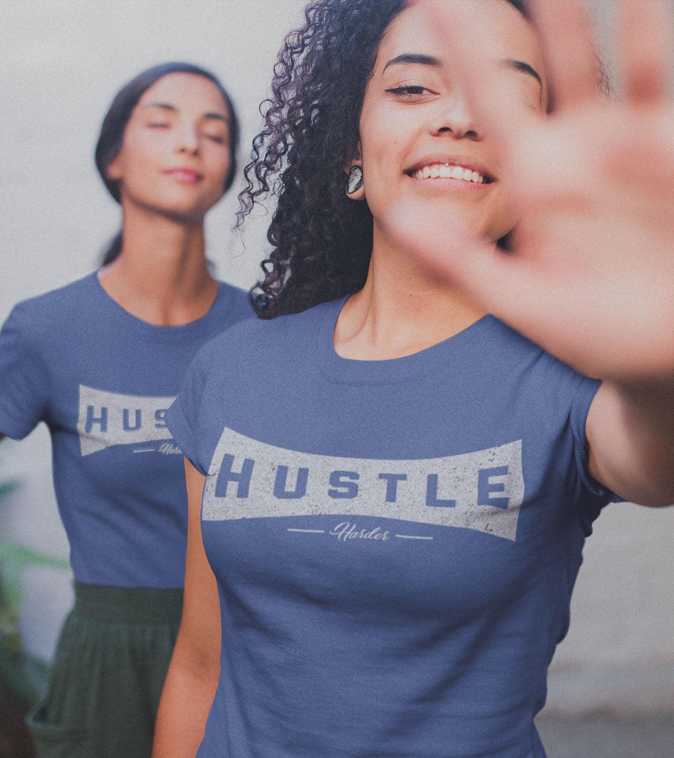 Women's Hustle harder T-shirt (Old Navy) - wodarmour