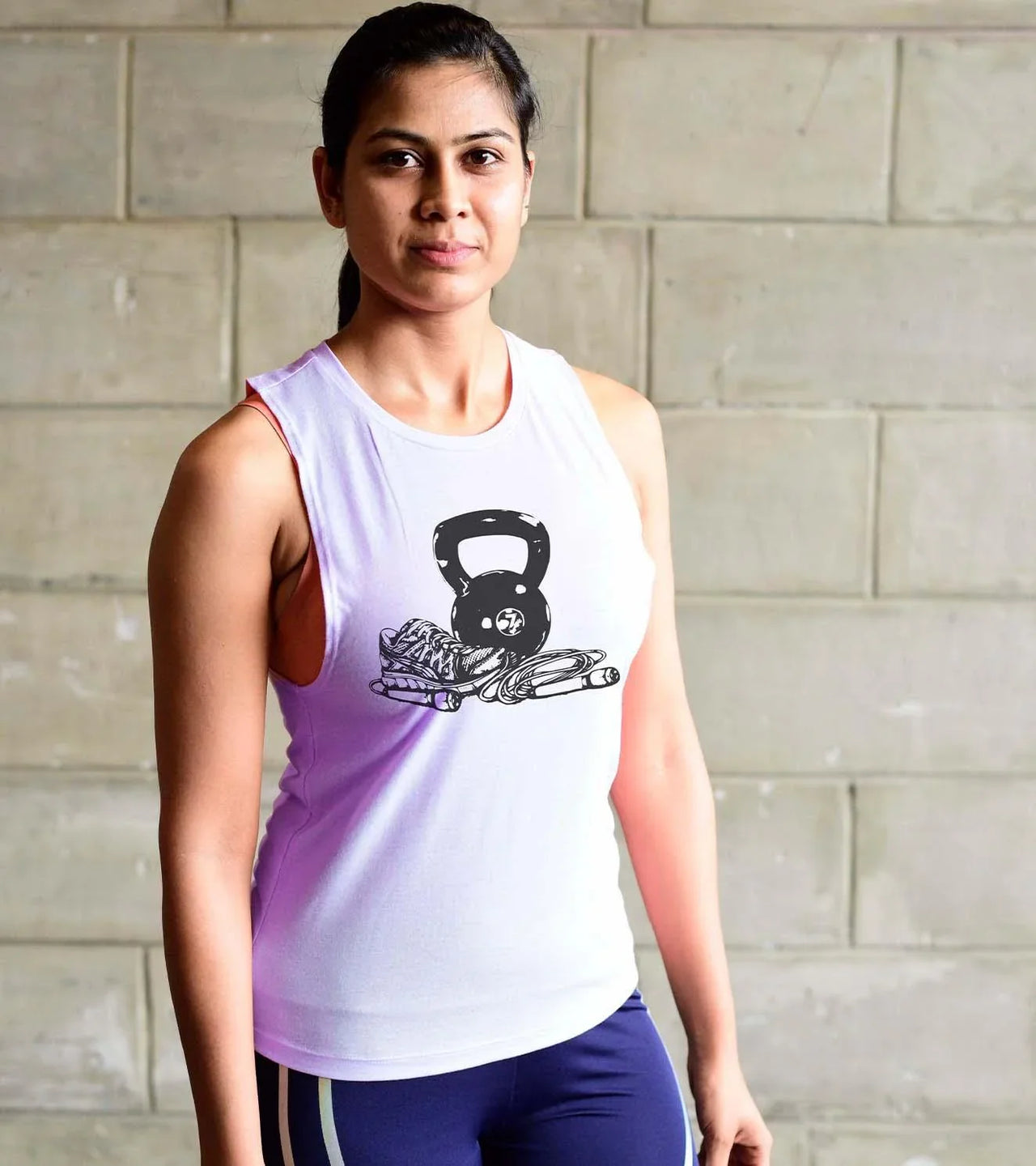 Women's lavender muscle tank (gym) - wodarmour