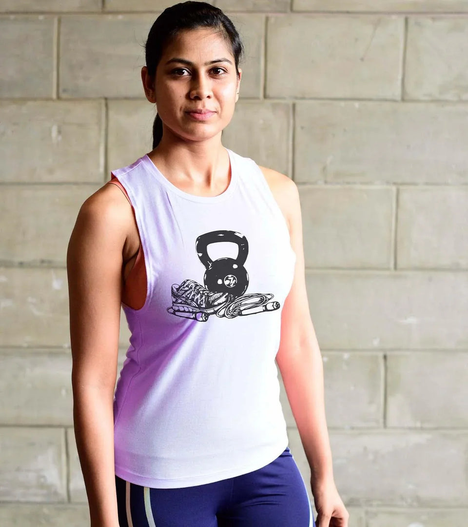 Women's lavender  muscle tank (gym)