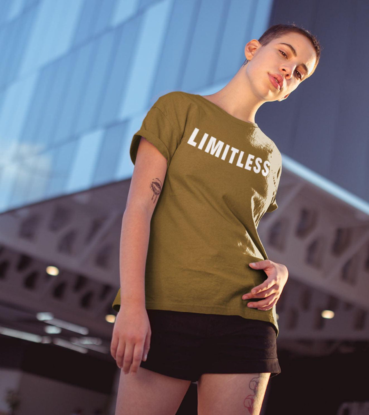 Women's Limitless T-Shirt (Olive Green) - wodarmour