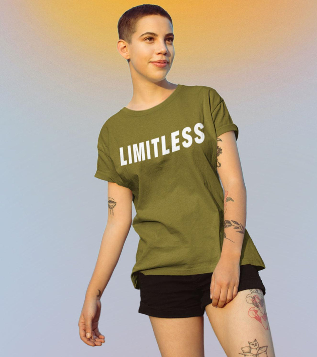 Women's Limitless T-Shirt (Olive Green) - wodarmour