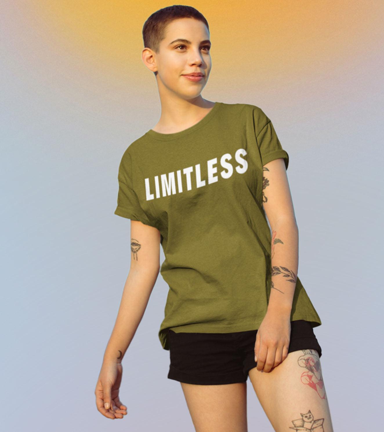 Women's Limitless T-Shirt (Olive Green) - wodarmour