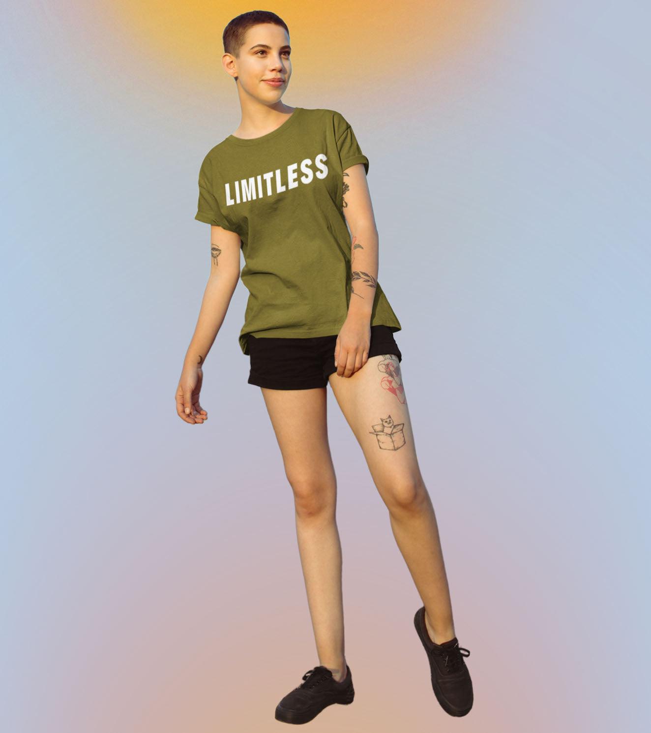 Women's Limitless T-Shirt (Olive Green) - wodarmour