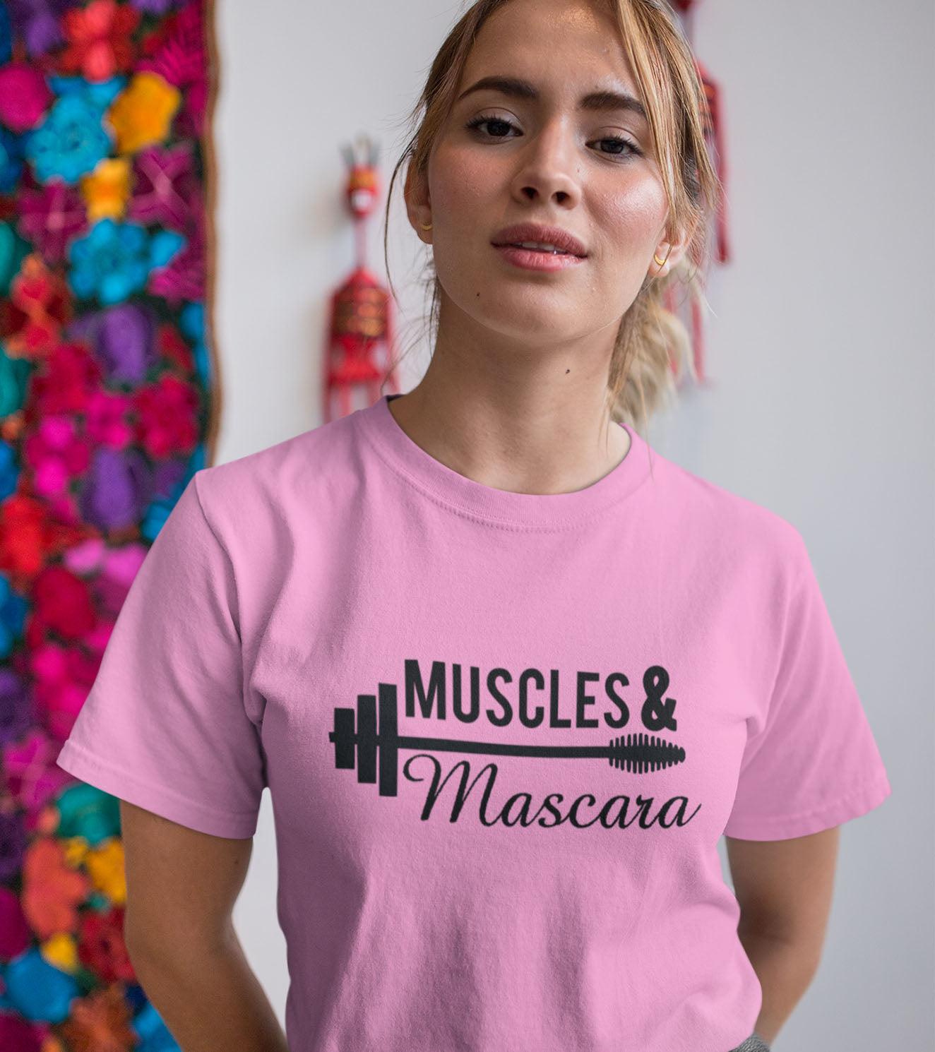 Women's Muscle & Mascara T-Shirt (Taffy Pink) - wodarmour