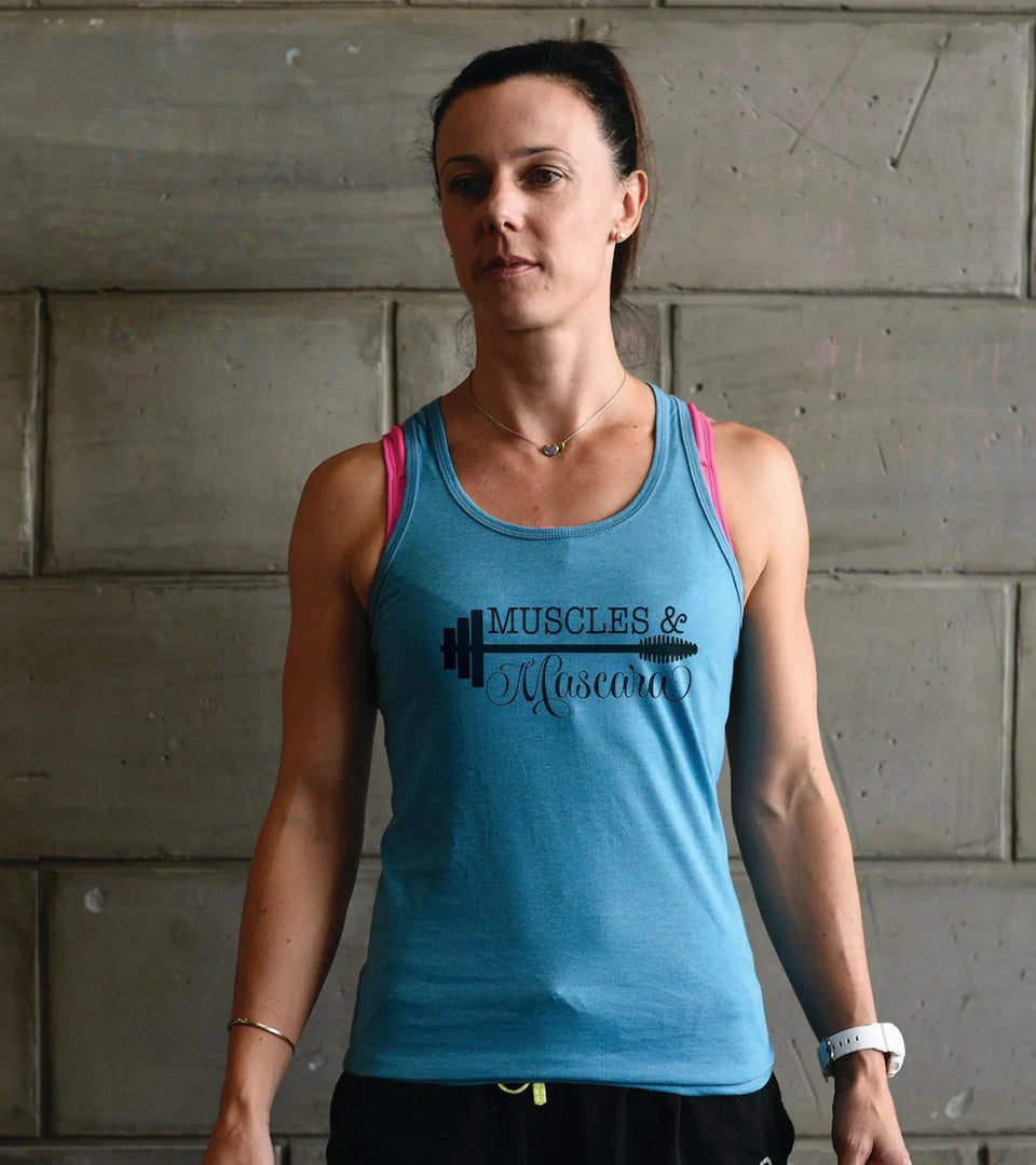 Women's Muscle and mascara tank top