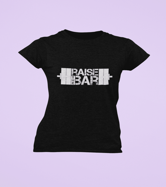Women's Raise the Bar T-Shirt (Black) - wodarmour