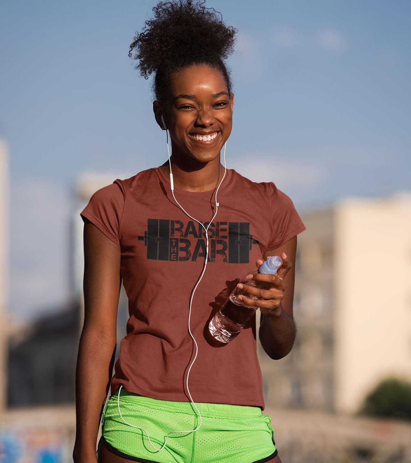 Women's Raise The Bar T-shirt ( Dry Fit) - wodarmour