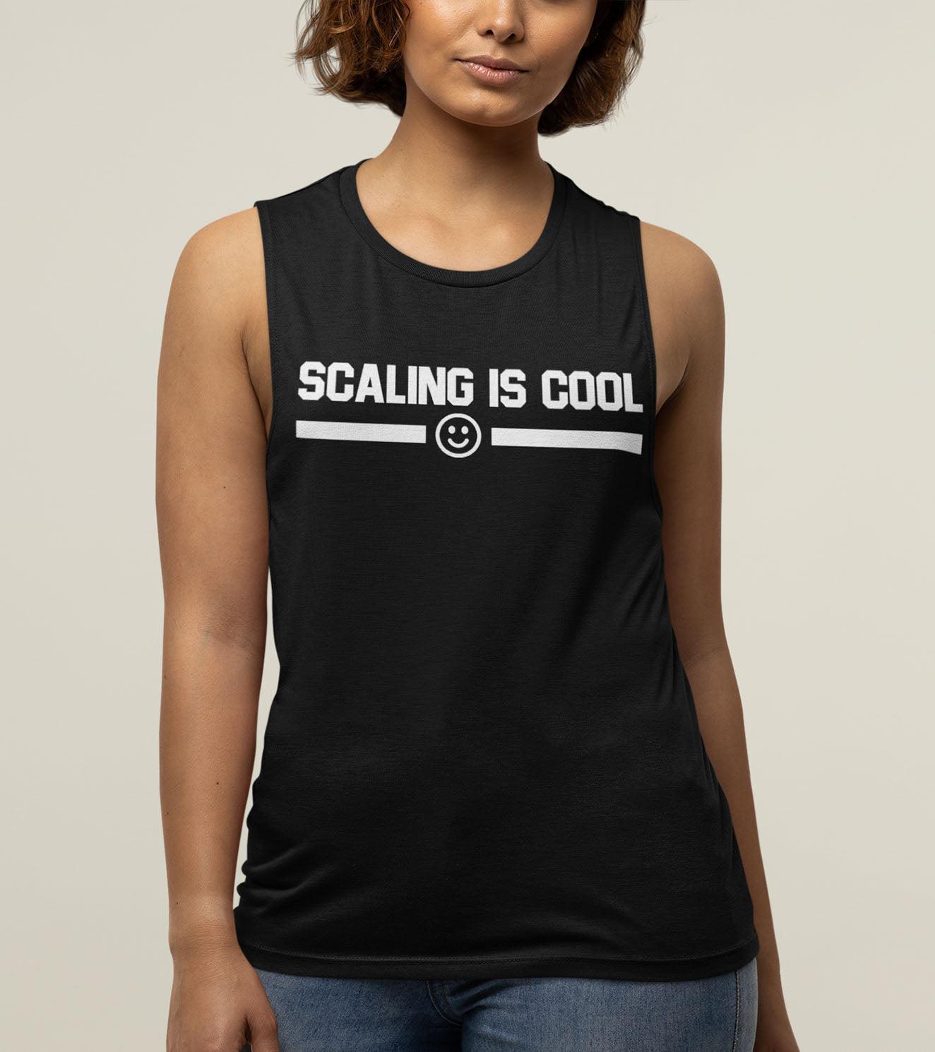 Load image into Gallery viewer, Women&amp;#39;s Scaling is Cool Muscle Tank - wodarmour
