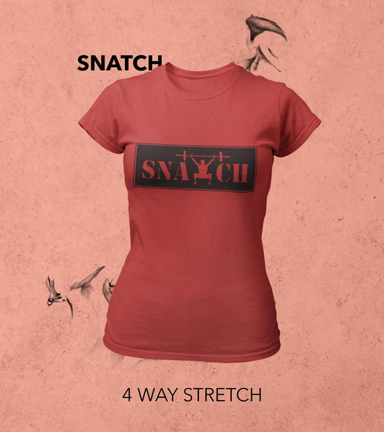 Women's Snatch T-Shirt (Crimson Red) - wodarmour