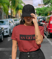 Women's Snatch T-Shirt (Crimson Red) - wodarmour