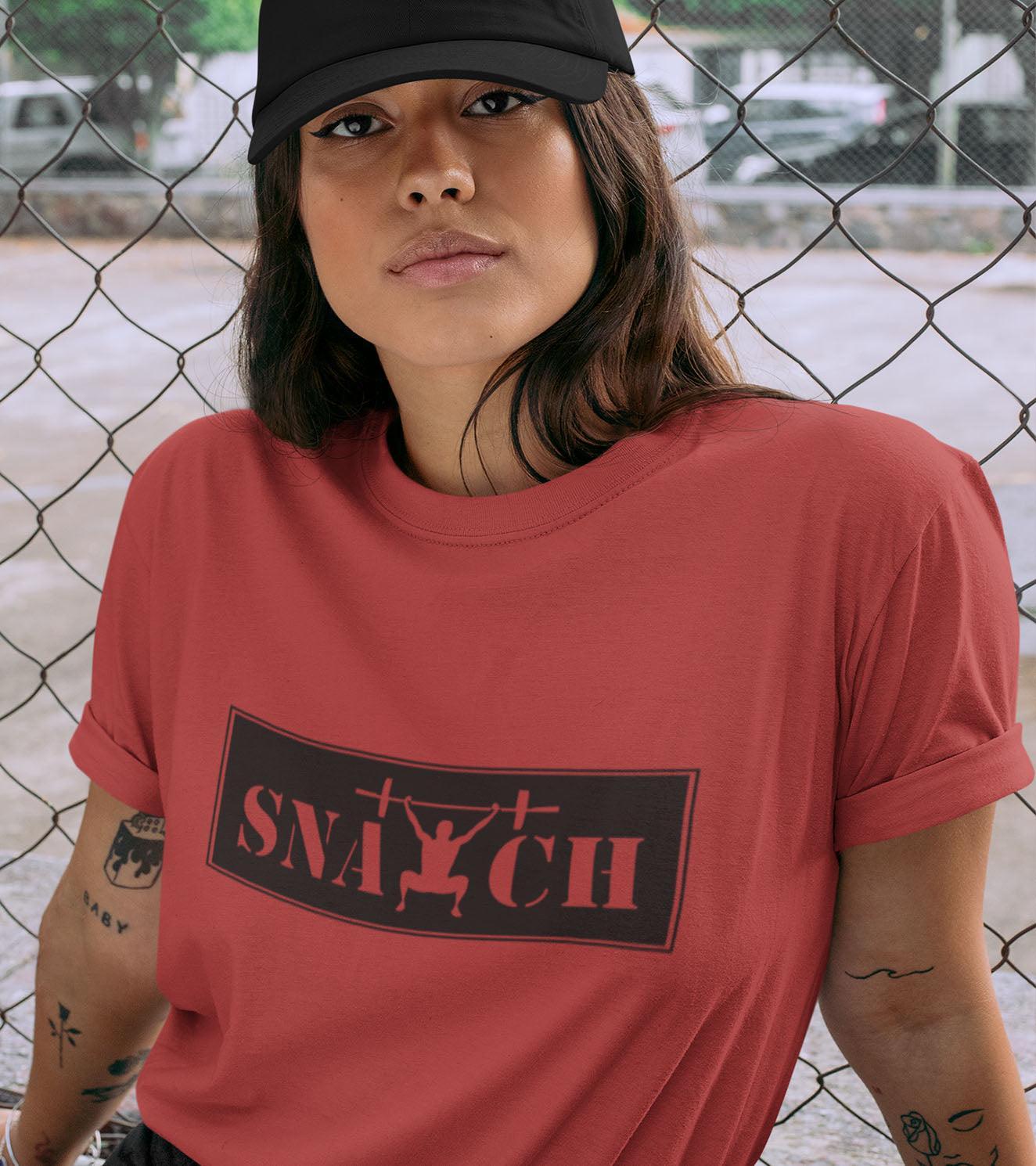 Women's Snatch T-Shirt (Crimson Red) - wodarmour