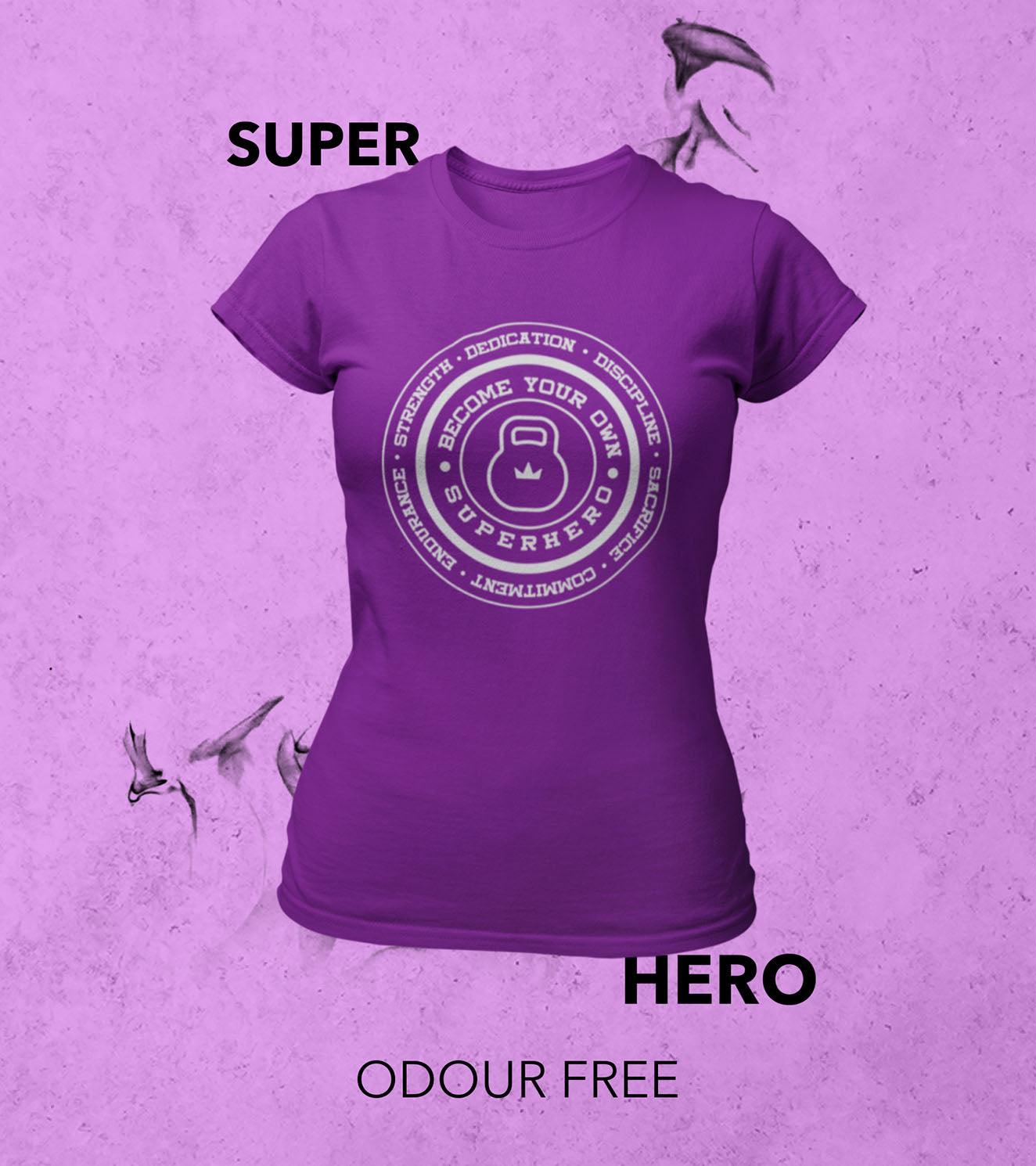 Women's  Super Hero T-shirt (Dark Voilet) - wodarmour