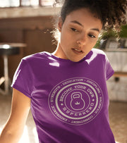 Women's  Super Hero T-shirt (Dark Voilet) - wodarmour