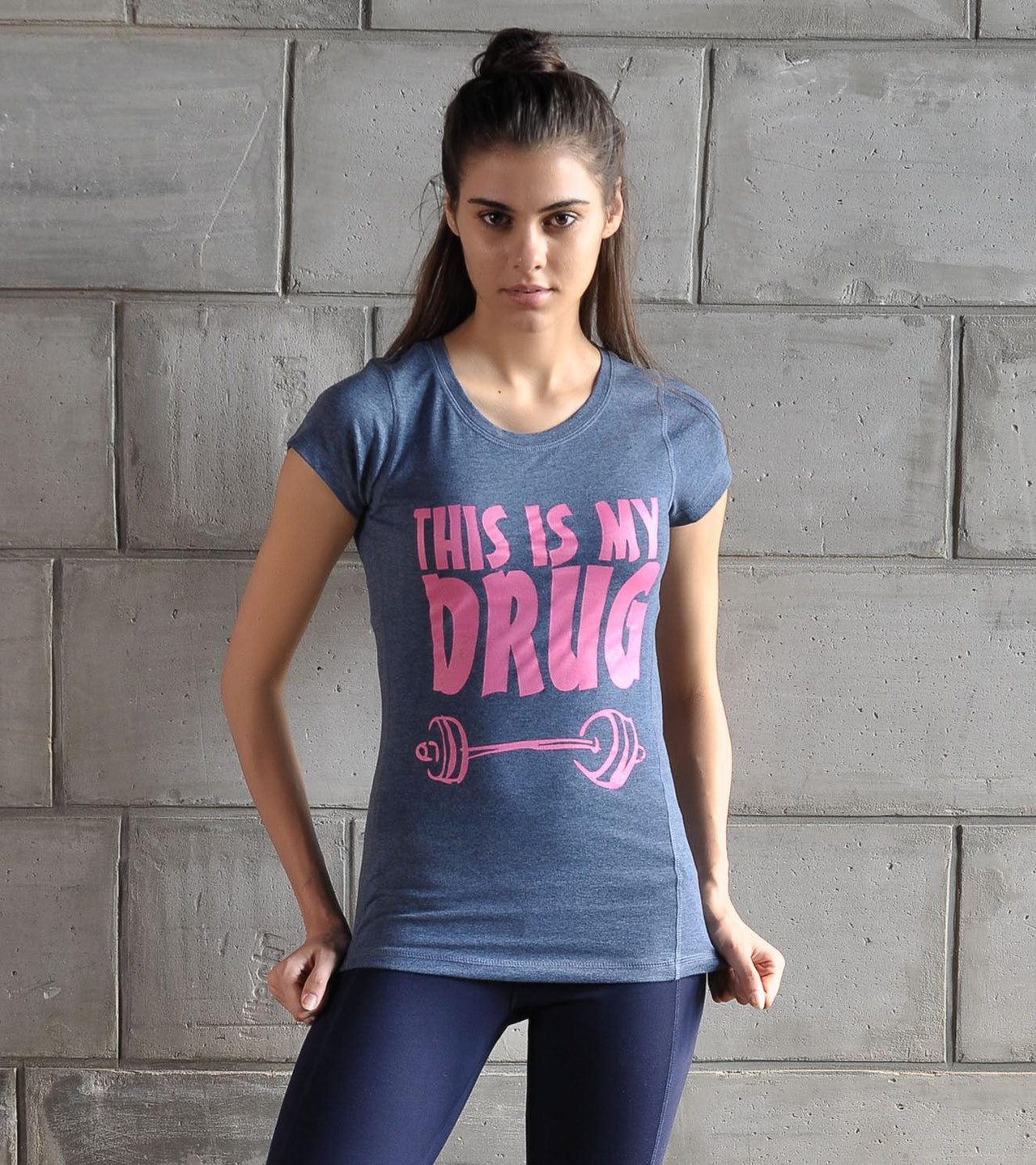 Women's TIMD Graphic training T-shirt (Navy) - wodarmour