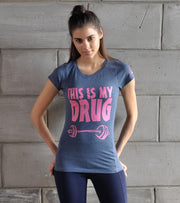 Women's TIMD Graphic training T-shirt (Navy) - wodarmour