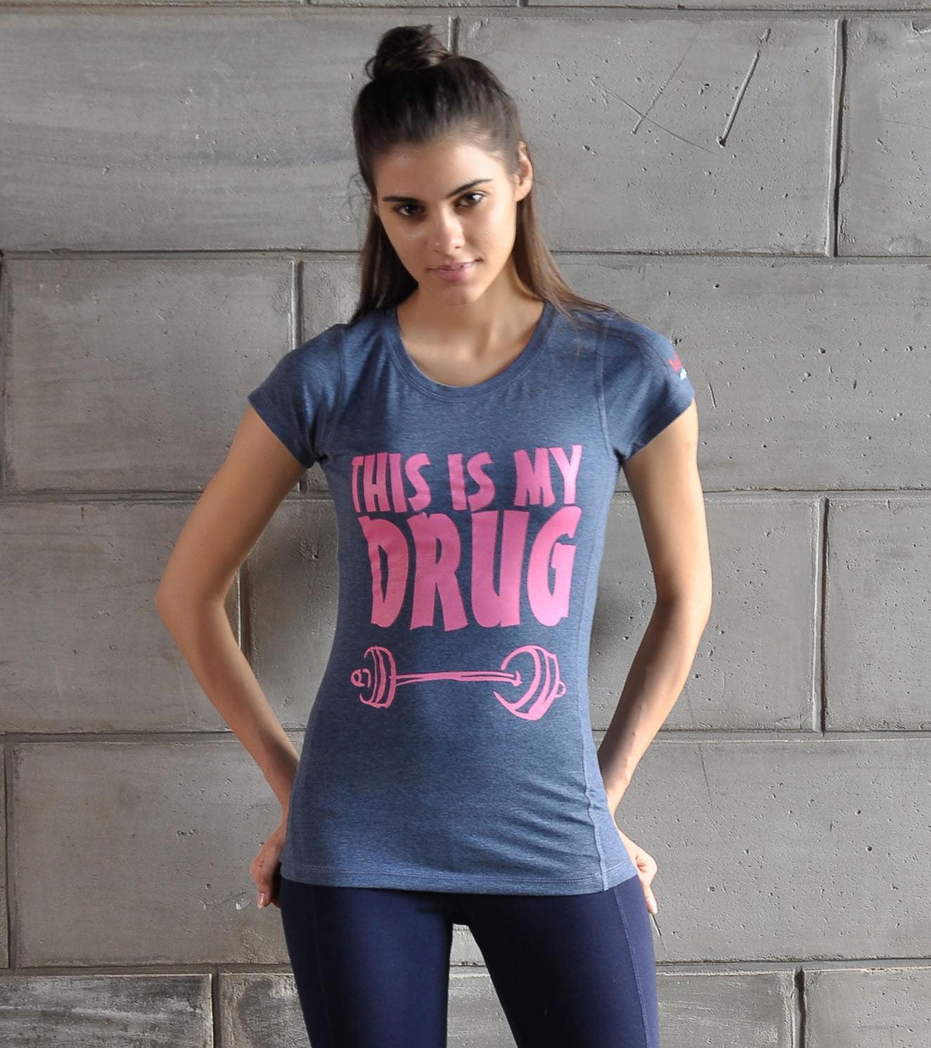 Women's TIMD Graphic training T-shirt (Navy) - wodarmour