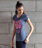 Women's TIMD Graphic training T-shirt (Navy) - wodarmour
