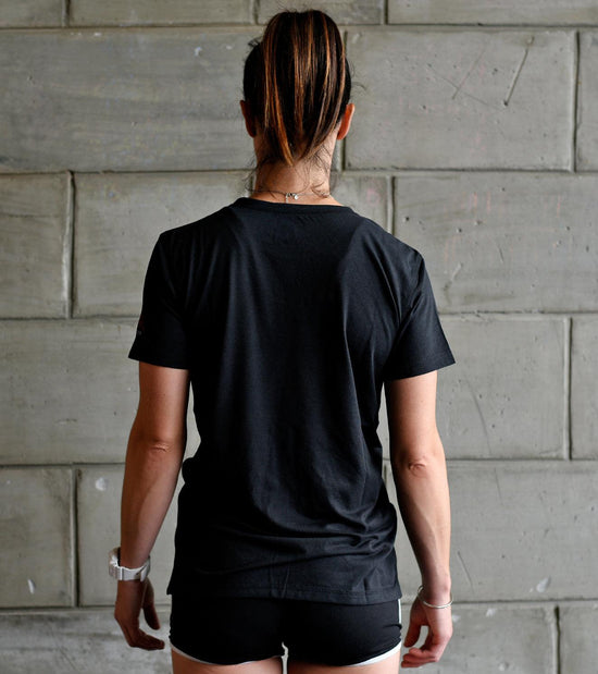 Women's training T-shirt (Black) - wodarmour