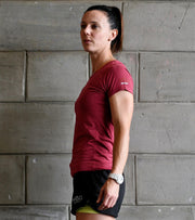 Women's Training T-shirt (Brick Red) - wodarmour