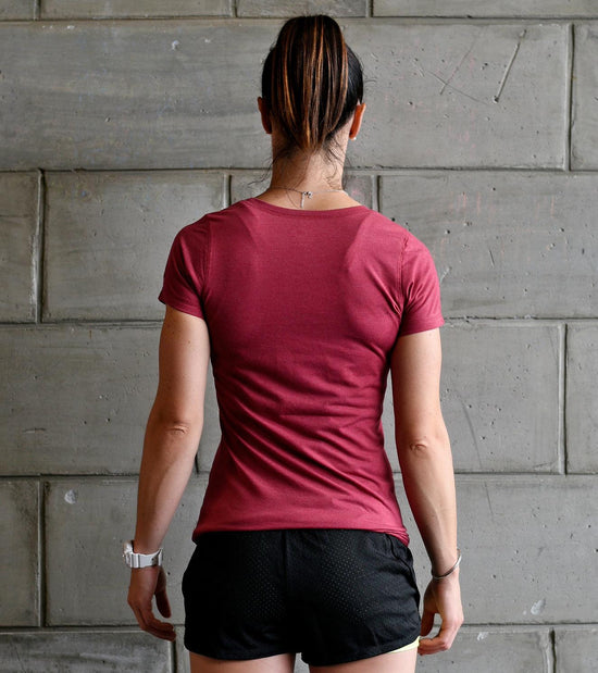 Women's Training T-shirt (Brick Red) - wodarmour