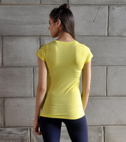 Women's Training T-shirt (Yellow) - wodarmour