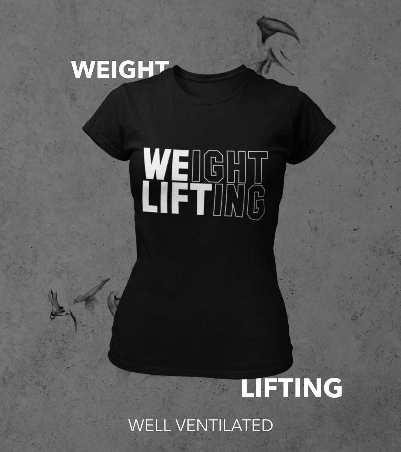 Women's Weight Lifting T-Shirt (Black) - wodarmour