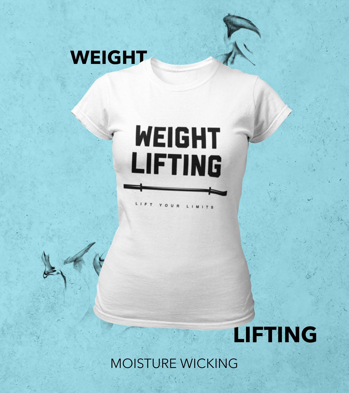 Women's Weight Lifting T-shirt (White) - wodarmour