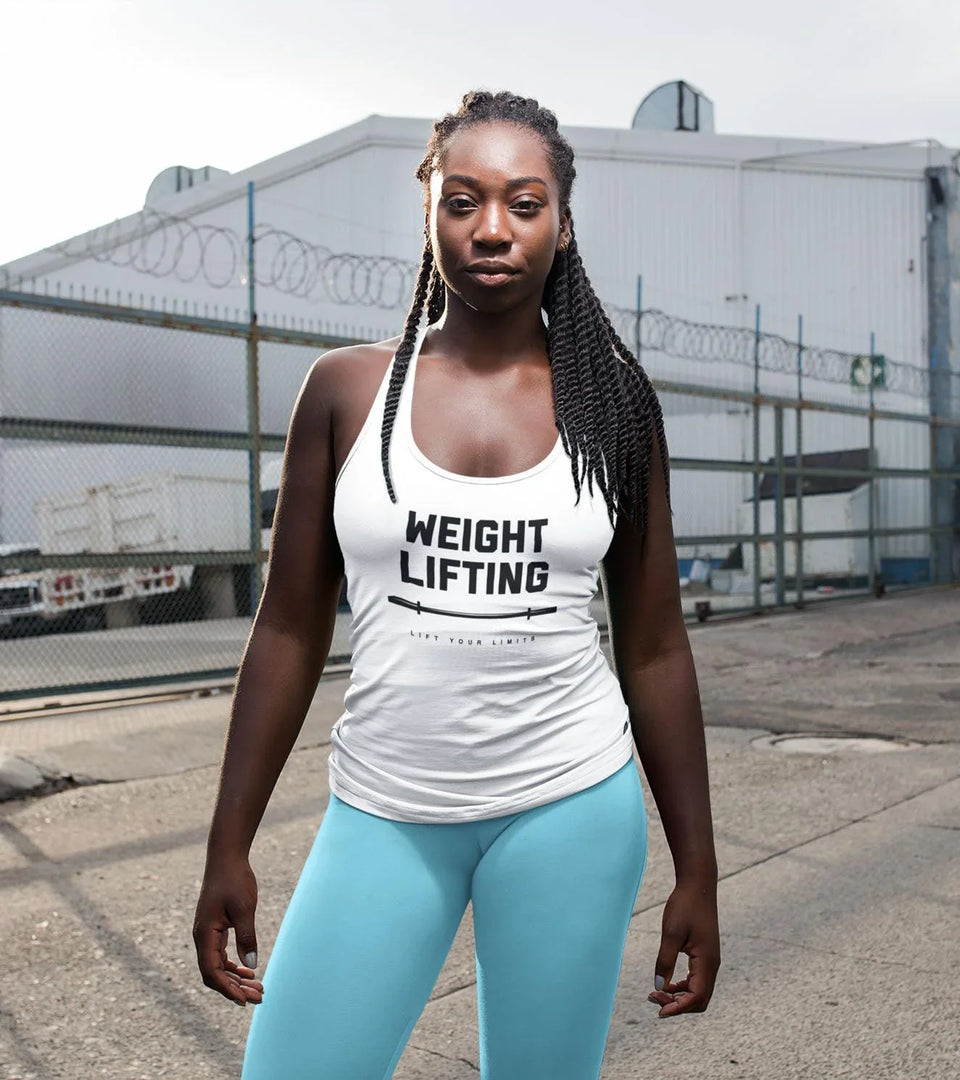 Women's Weight Lifting Tank Top (White)