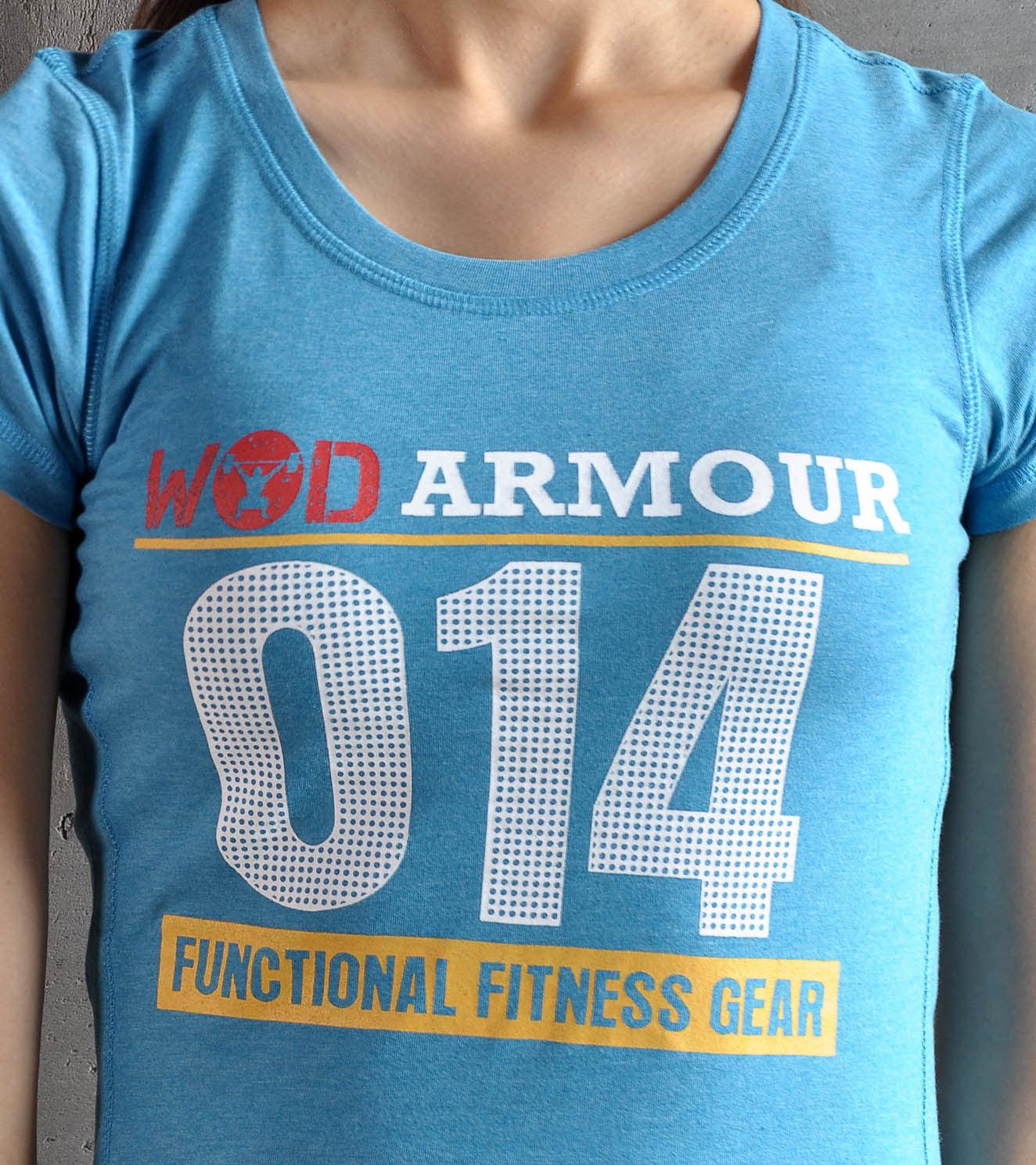 Women's WOD 14 Graphic Training T-shirt (Dodger Blue) - wodarmour