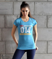 Women's WOD 14 Graphic Training T-shirt (Dodger Blue) - wodarmour